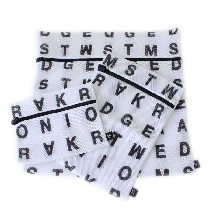 【通販】新色グレー入荷 アルファベットランドリーネット3枚セット